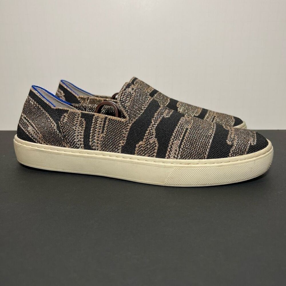 Womens ROTHYS The Original Gold Shimmer Slip On Sneakers / Size 9.5
